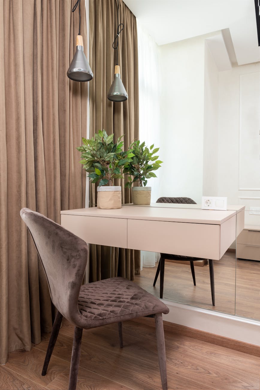 Cozy corner of a room with a yoga mat, plant, and soft lighting.